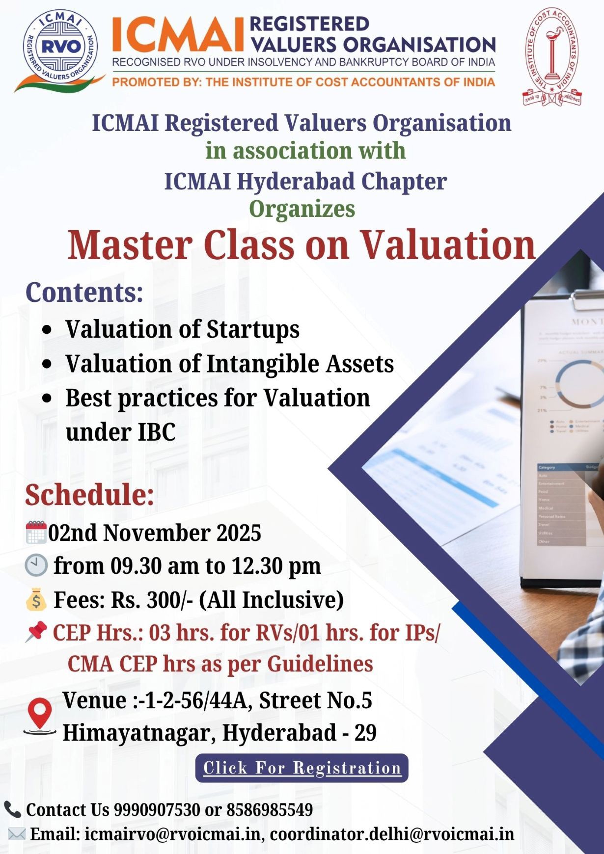 Master Class on Valuation in Hyderabad