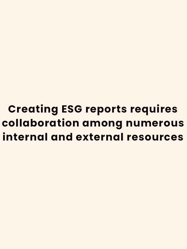 Collaborative Efforts in Crafting ESG Reports