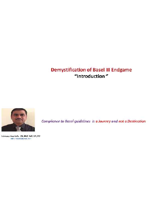Demystification of Basel III Endgame