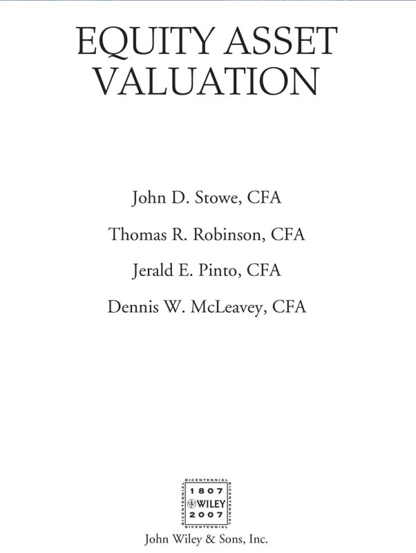 EQUITY ASSET VALUATION