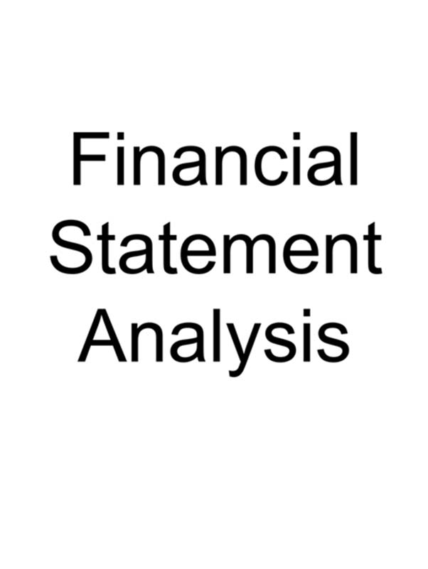 Financial  Statement  Analysis