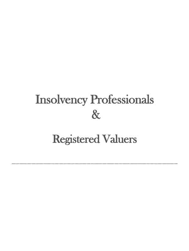 Insolvency Professionals  and Registered Valuers