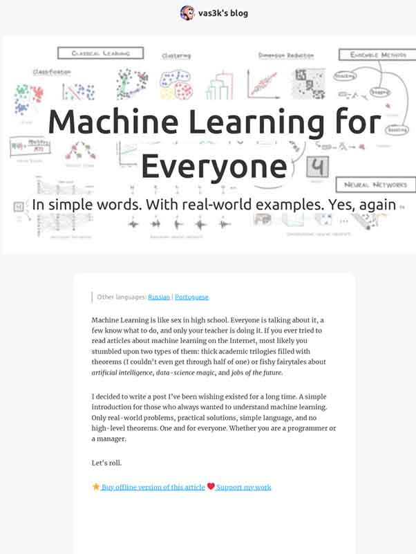 Machine Learning for Everyone