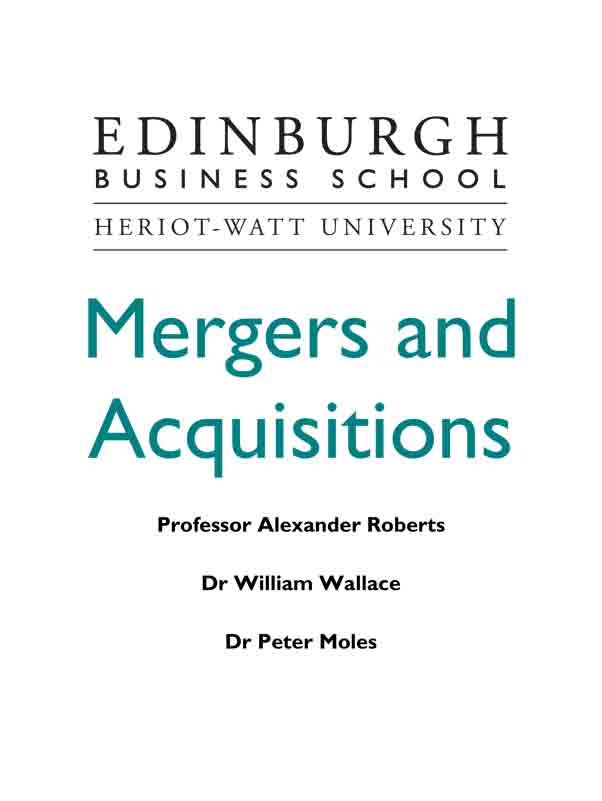 Mergers and Acquisitions Short Notes