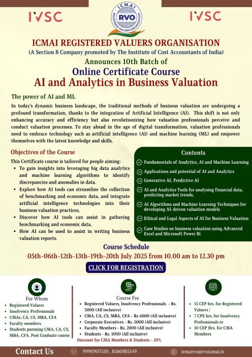 10th AI and Analytics in Business valuation