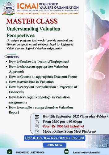 Master class Understanding Valuation Perspectives