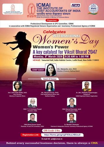 Physical Program International Woman Day on 09th March 2026 from 09 30 am to 01 00 pm at Tamarind Hall India Habitat Centre Lodhi Road New Delhi 110003