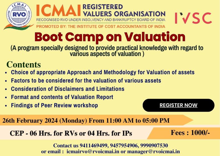Bootcamp on Valuation 