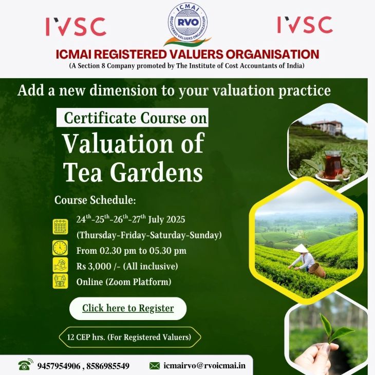 Certificate Course on Valuation of Tea Gardens