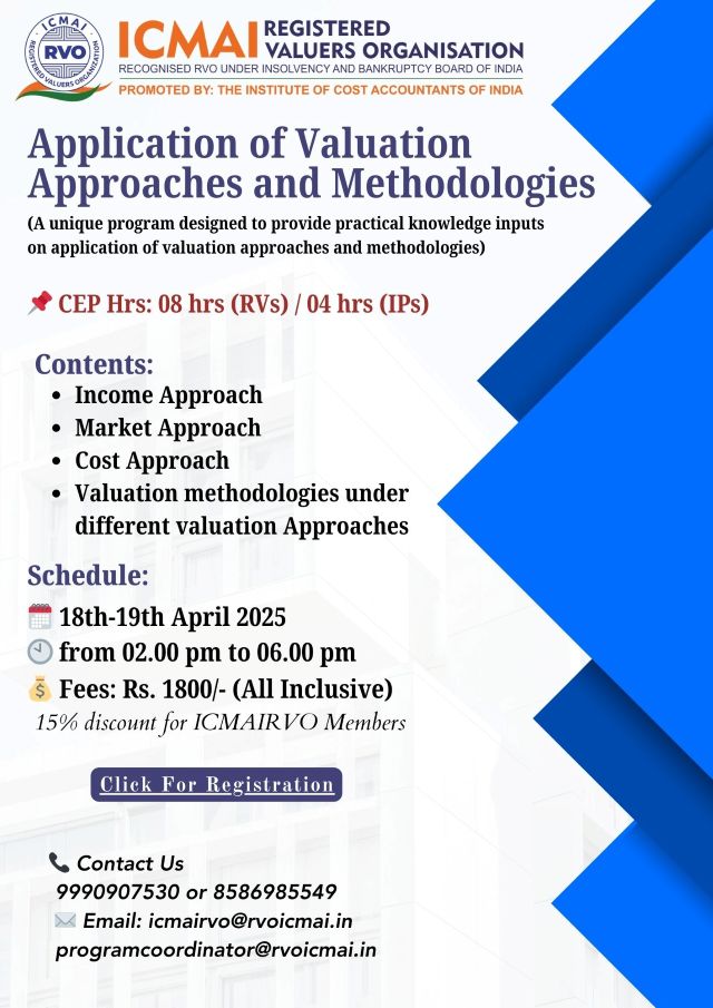 Application of Valuation Approaches and Methodologies