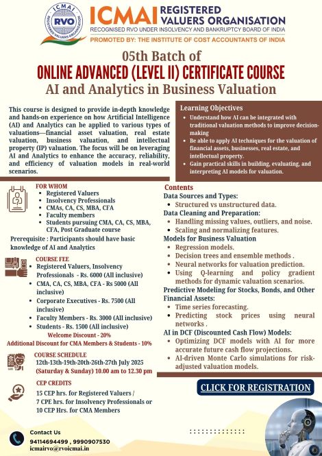 05th Advance AI and analytics in Business Valuation