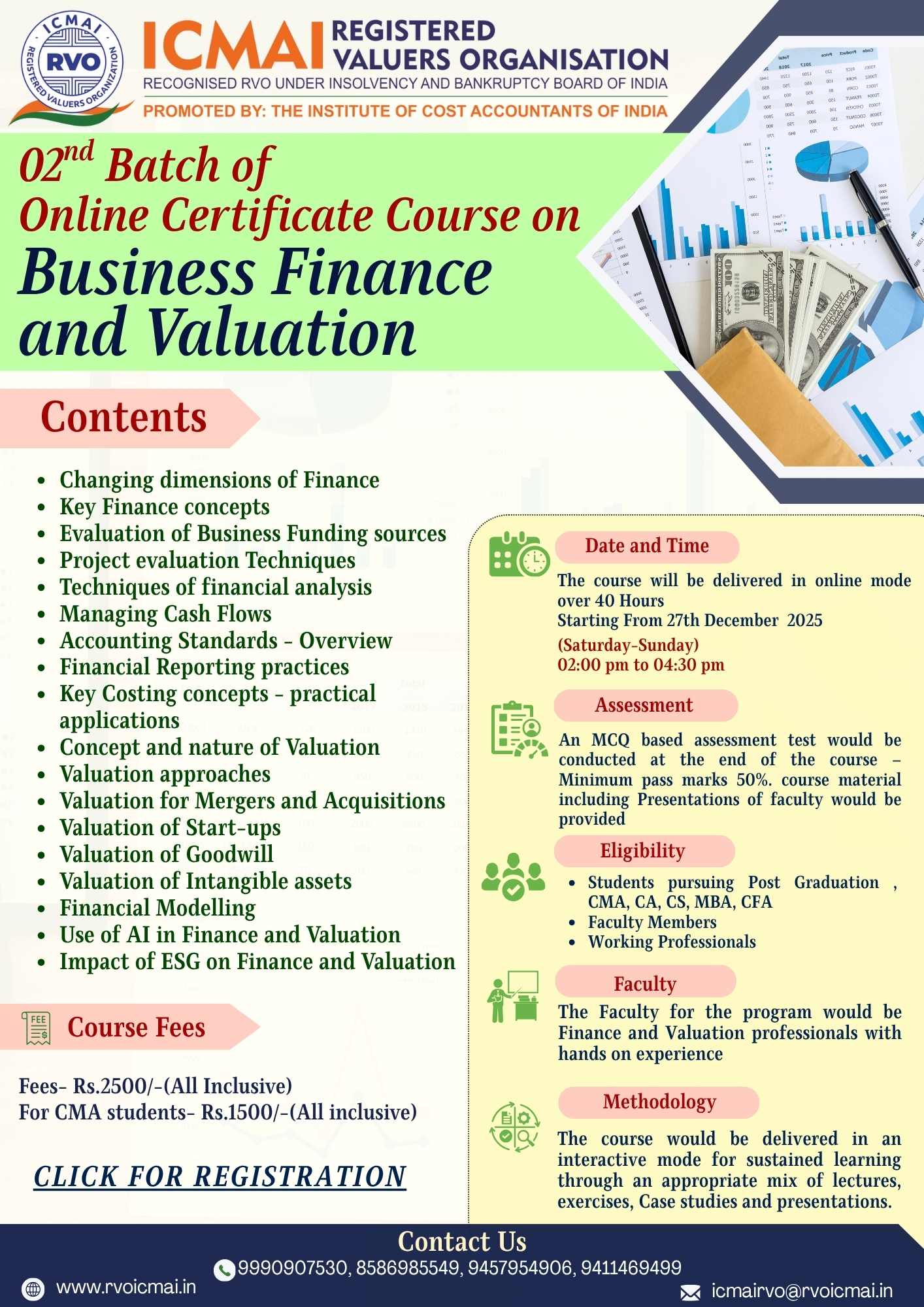 02nd Batch of Online Certificate Course on Business Finance and Valuation