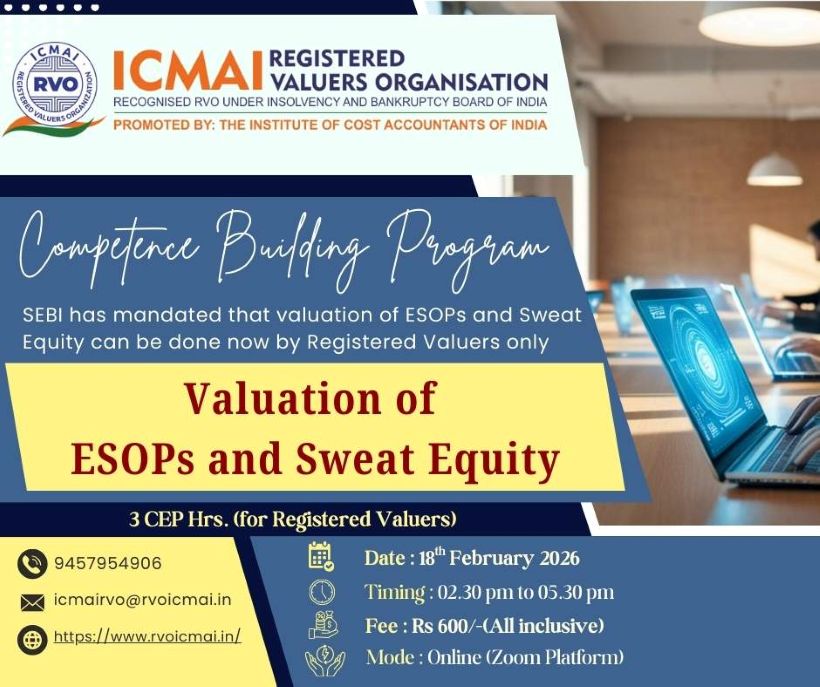 Valuation of  ESOPs and Sweat Equity