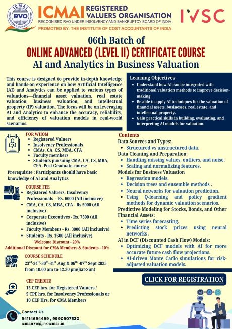 06th Advance AI and analytics in Business Valuation