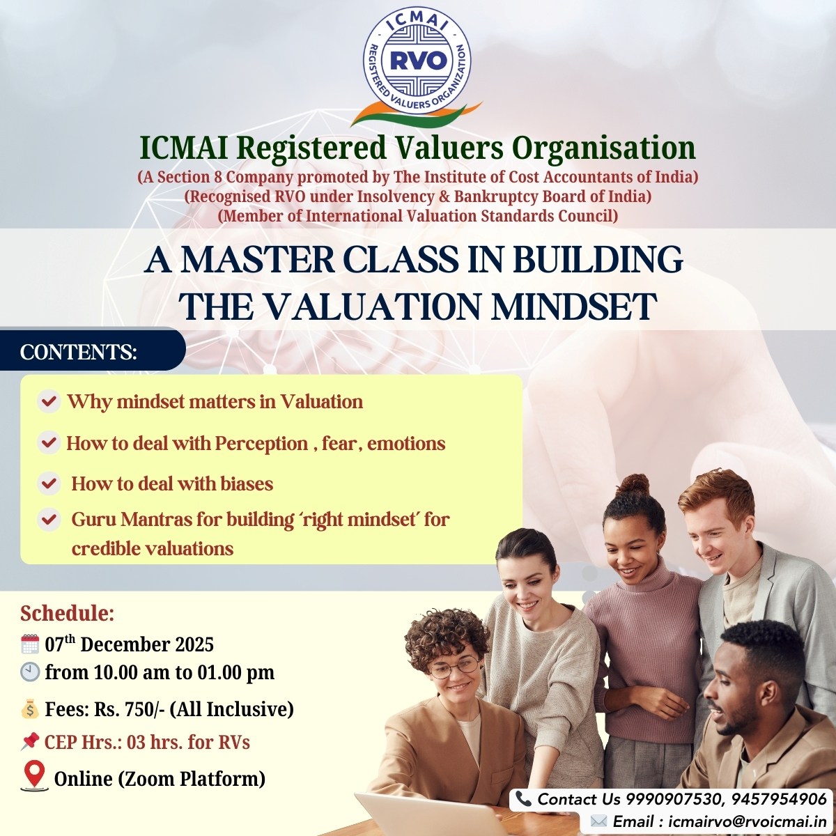 A Master class in building the Valuation Mindset on 07th December 2025