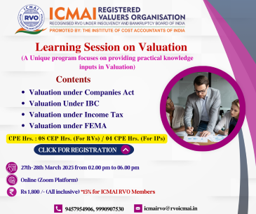 Learning Session on Valuation