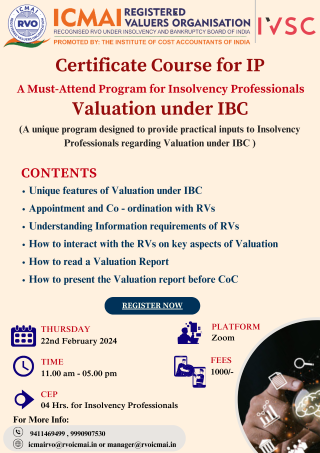 Certificate Course for IPs
