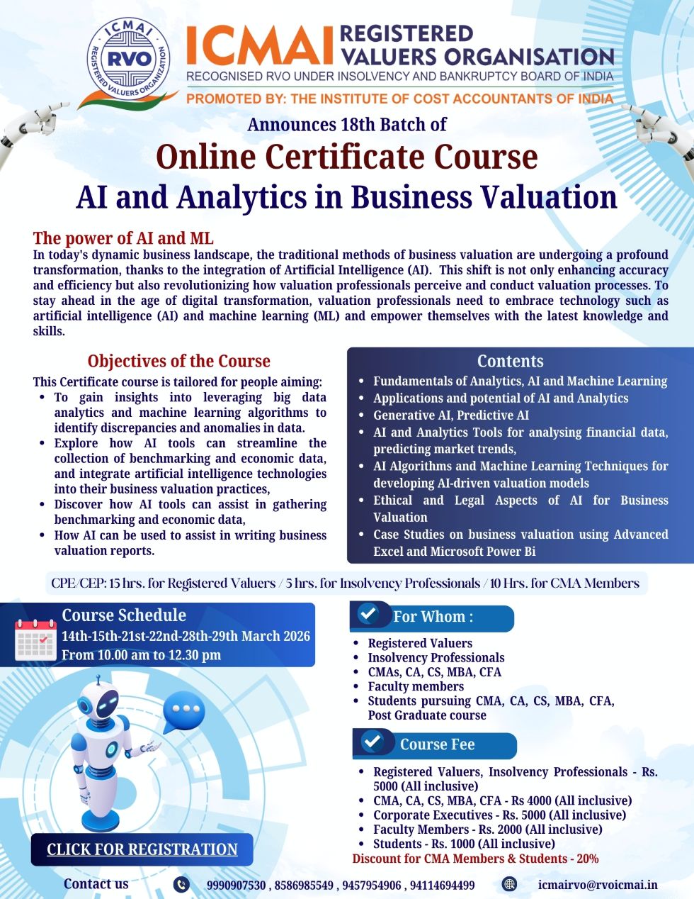 18th Batch of AI and Analytics in Business Valuation