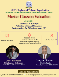 Master Class on Valuation 