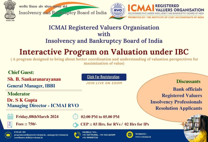 Interactive Program on Valuation under IBC 