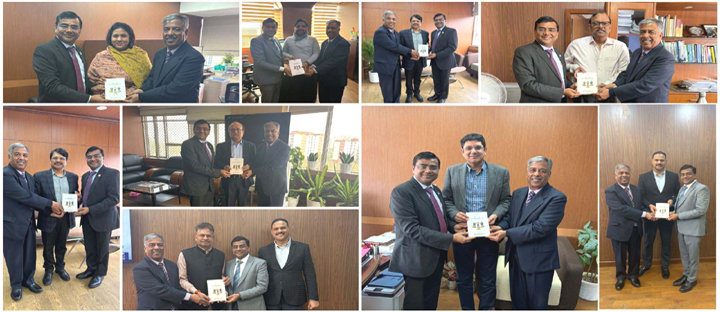 Presented a copy of ICMAI RVO publication to the Chairperson, Whole Time Members (WTM) and EDs of IB